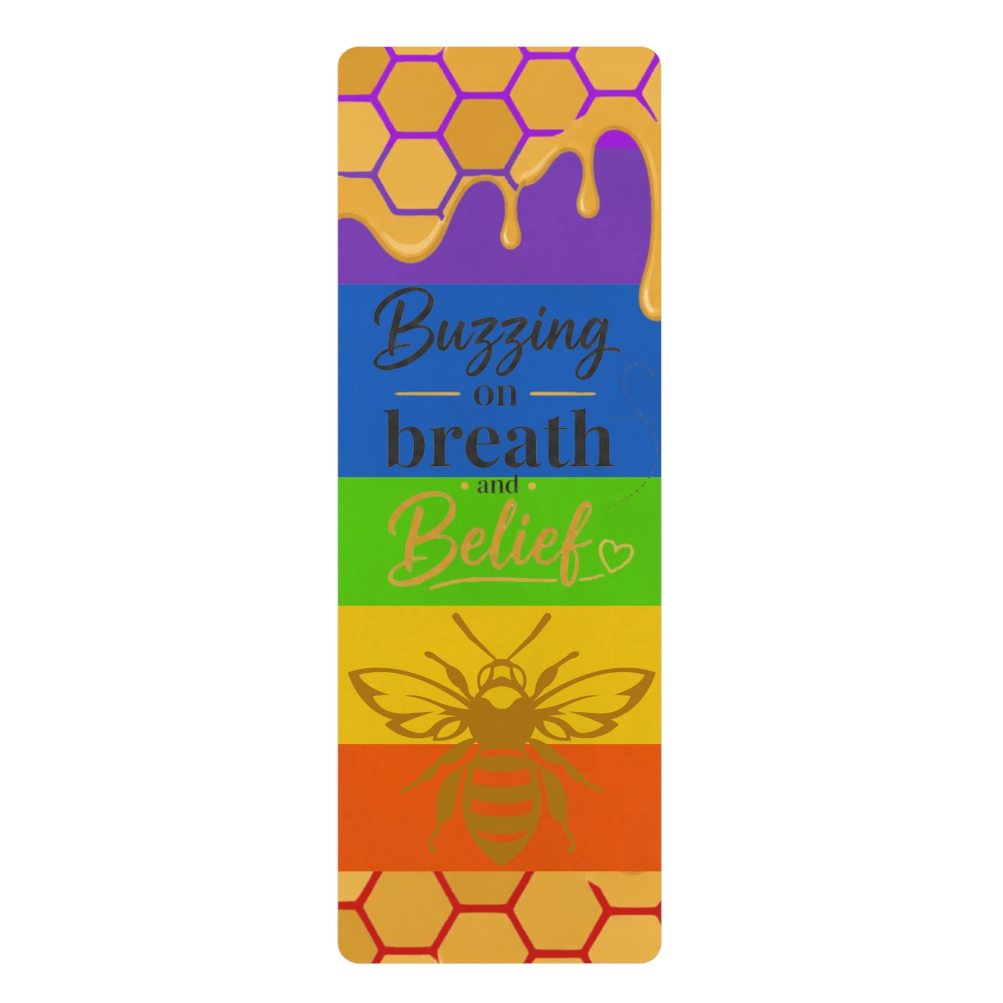 Buzzing on Breath & Belief Chakra Rubber Yoga Mat